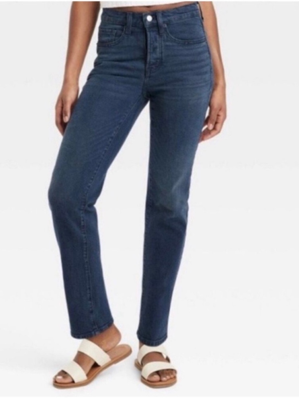 Women's High-Rise Straight Jeans in Dark Blue Universal Thread Size 6 | NWT